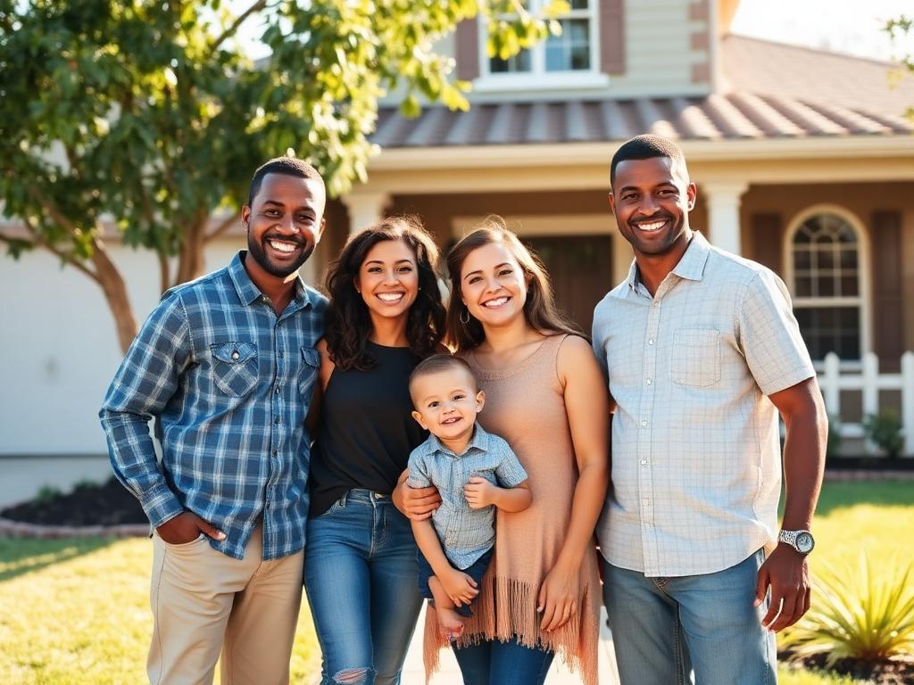 Happy homeowners